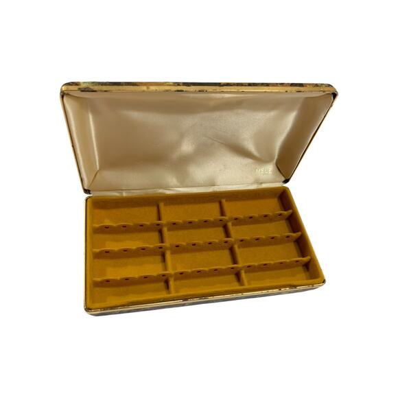 1960s MELE Jewelry Case Travel Box Clamshell - Picture 5 of 14